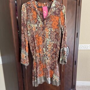 Johnny Was Bohemian Floral Dress